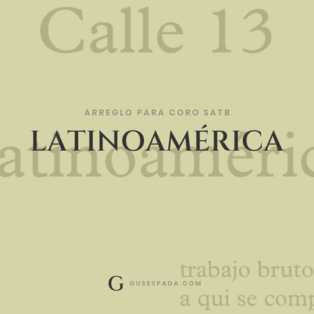 Portada de la partitura Latinoamérica