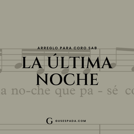 Portada de la partitura La última noche