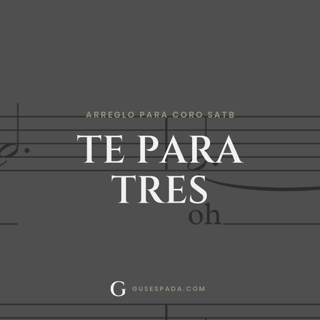 Portada de la partitura Te para tres
