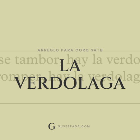 Portada de la partitura La verdolaga