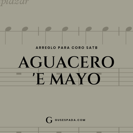 Portada de la partitura Aguacero ‘e mayo