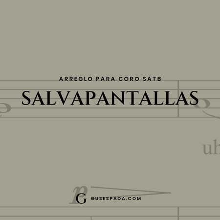 Portada de la partitura Salvapantallas