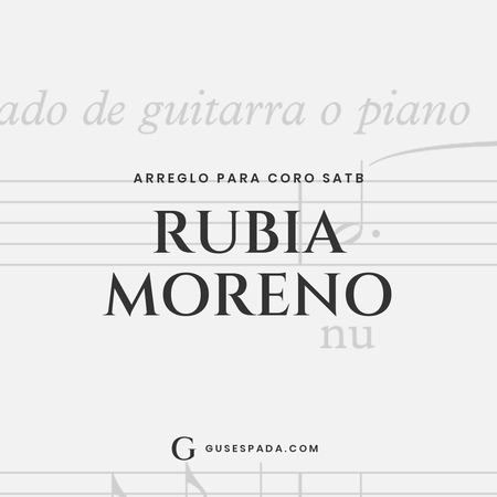 Portada de la partitura Rubia moreno
