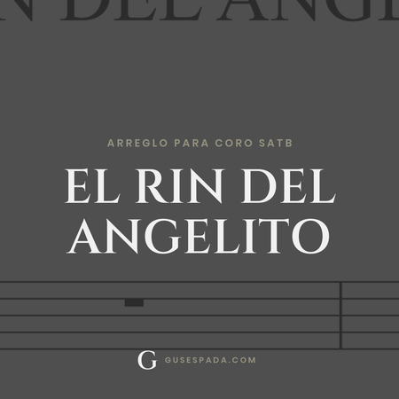Portada de la partitura El rin del angelito
