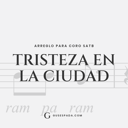 Portada de la partitura Tristeza en la ciudad