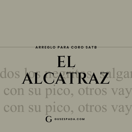 Portada de la partitura El alcatraz