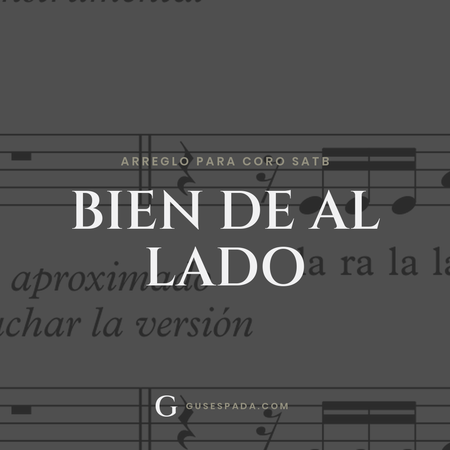 Portada de la partitura Bien de al lado