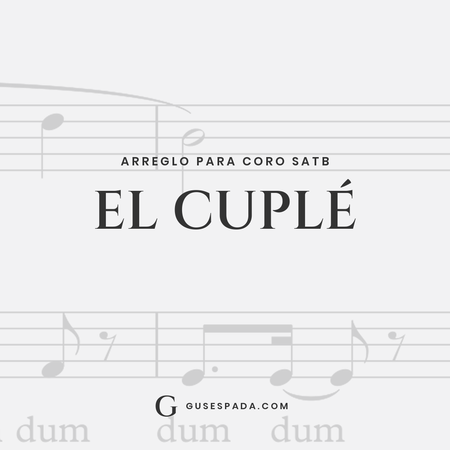 Portada de la partitura El cuplé