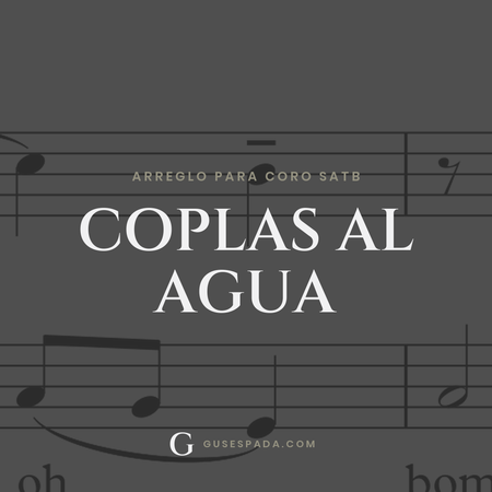 Portada de la partitura Coplas al agua