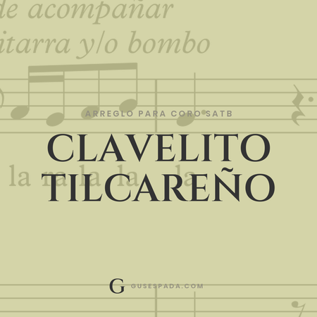 Portada de la partitura Clavelito Tilcareño