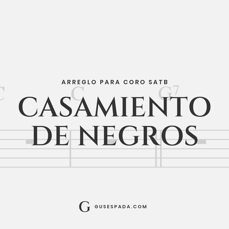 Portada de la partitura Casamiento de Negros