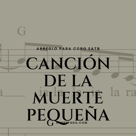 Portada de la partitura Canción de la muerte pequeña