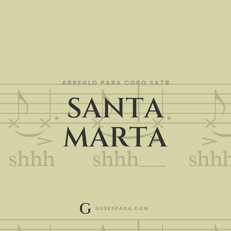 Portada de la partitura Santa Marta