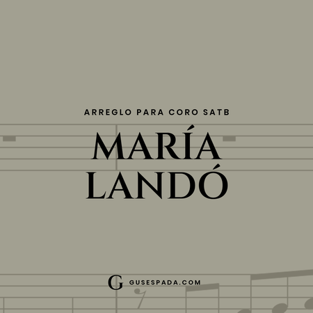 Portada de la partitura María Landó