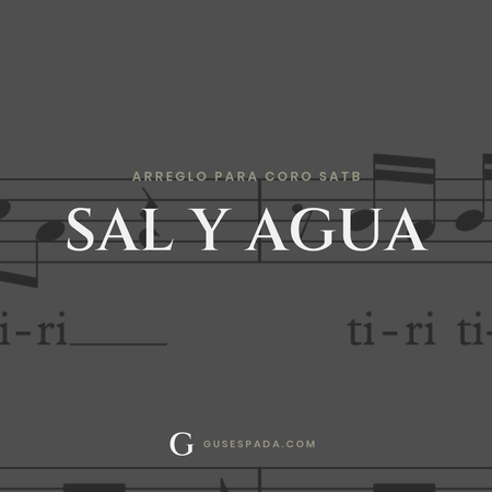 Portada de la partitura Sal y Agua