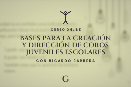 Portada del curso Bases para la creación y dirección de coros juveniles escolares