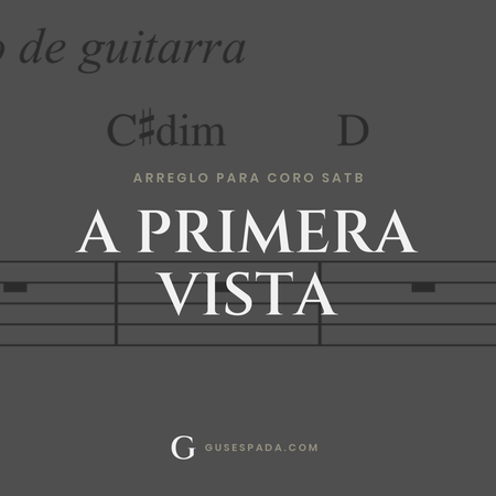 Portada de la partitura A Primera Vista