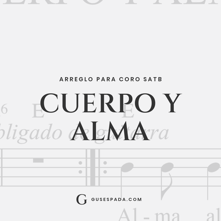 Portada de la partitura Cuerpo y alma