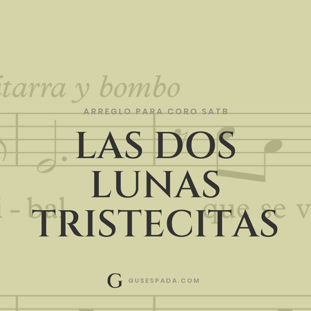 Portada de la partitura Las dos lunas tristecitas