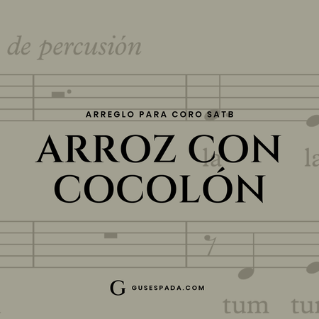 Portada de la partitura Arroz con cocolón