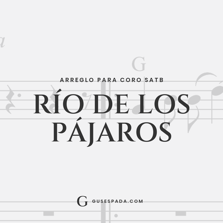 Portada de la partitura Río de los Pájaros