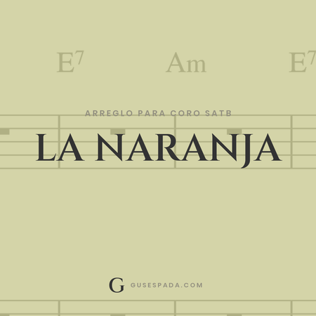 Portada de la partitura La naranja