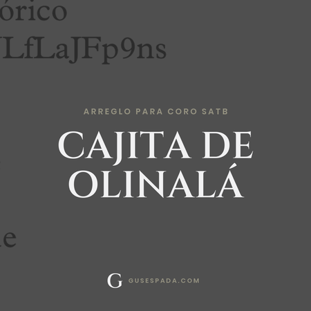 Portada de la partitura Cajita de Olinalá