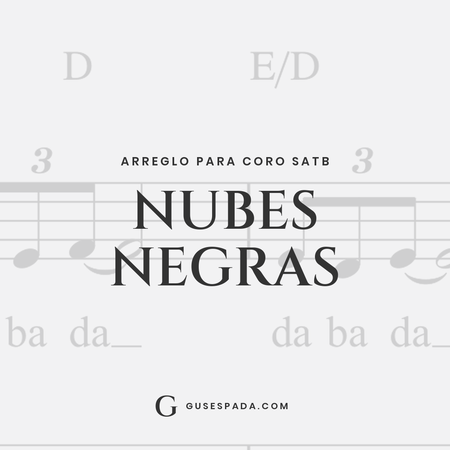 Portada de la partitura Nubes negras