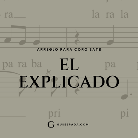 Portada de la partitura El explicado