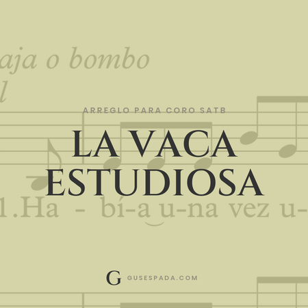 Portada de la partitura La Vaca Estudiosa