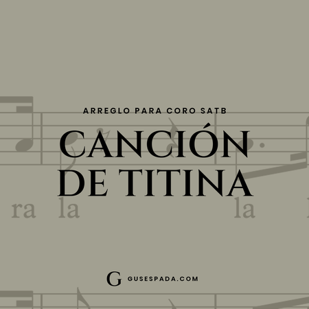 Portada de la partitura Canción de Titina
