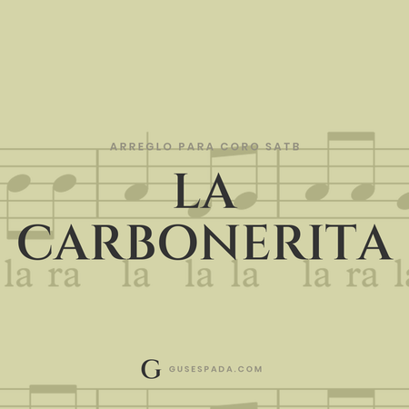 Portada de la partitura La carbonerita