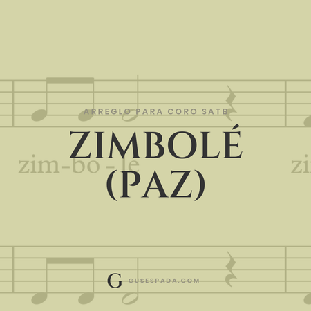 Portada de la partitura Zimbolé (Paz)