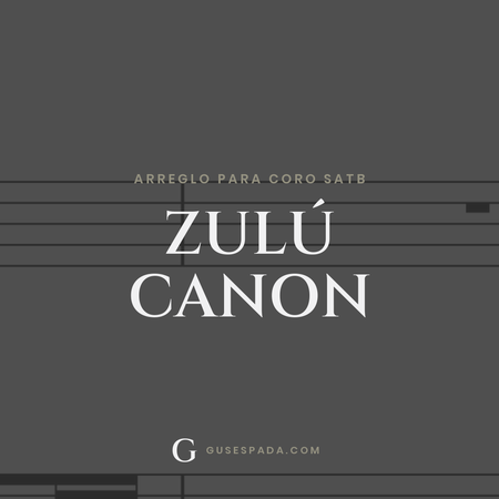 Portada de la partitura Zulú canon