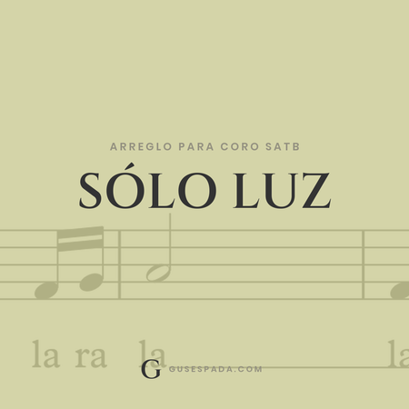 Portada de la partitura Sólo luz