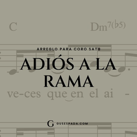 Portada de la partitura Adiós a la Rama
