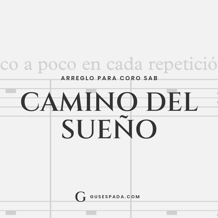 Portada de la partitura Camino del sueño