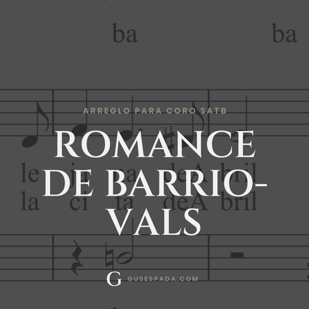 Portada de la partitura Romance de barrio- Vals