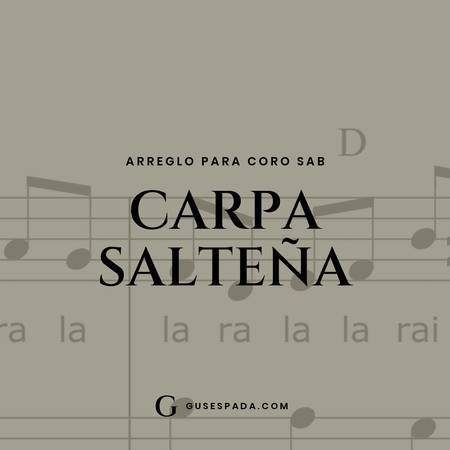 Portada de la partitura Carpa salteña