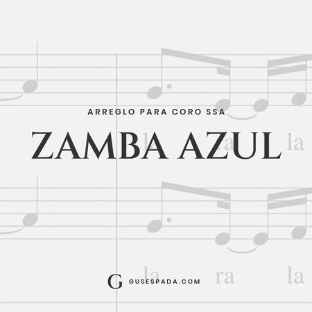 Portada de la partitura Zamba azul