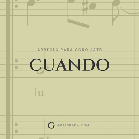 Portada de la partitura Cuando