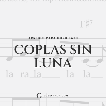 Portada de la partitura Coplas sin luna