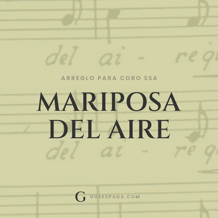Portada de la partitura Mariposa del Aire