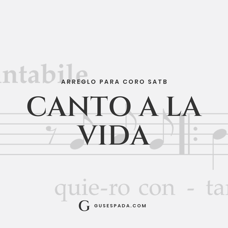 Portada de la partitura Canto a la vida