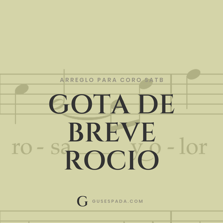 Portada de la partitura Gota de breve rocio