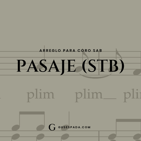 Portada de la partitura Pasaje (STB)