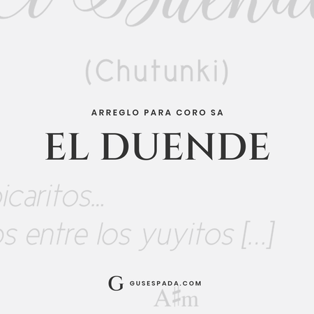 Portada de la partitura El duende