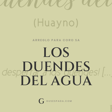 Portada de la partitura Los duendes del agua