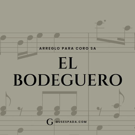 Portada de la partitura El Bodeguero