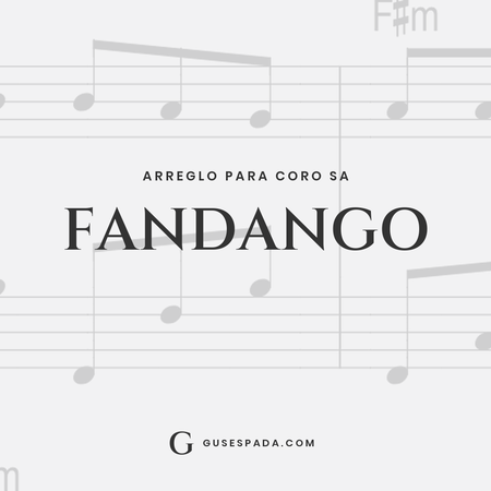 Portada de la partitura Fandango
